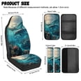 thumbnail image 7 of Xoenoiee Dolphin Coral Pattern Car Accessories Set of 5, PU Leather Car Seats Cover Protector, Seatbelt Cover, Auto Armrest Cover Protector for Most Vehicle, SUV, Truck, 7 of 7