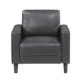 thumbnail image 4 of Lexicon Malcolm Faux leather Chair in Dark gray, 4 of 12