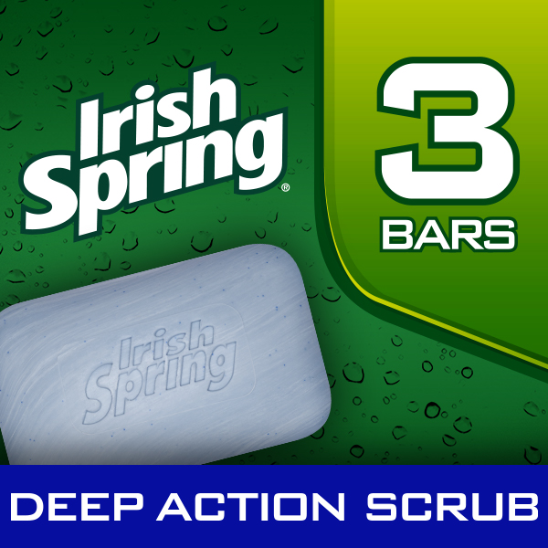 Deep Action Scrub Deodorant Soap by Irish Spring, 3 Ct - image 4 of 4