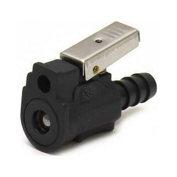 Valmar Boat Fuel Line Connector 550-52352 | 3/8 Inch Black Plastic