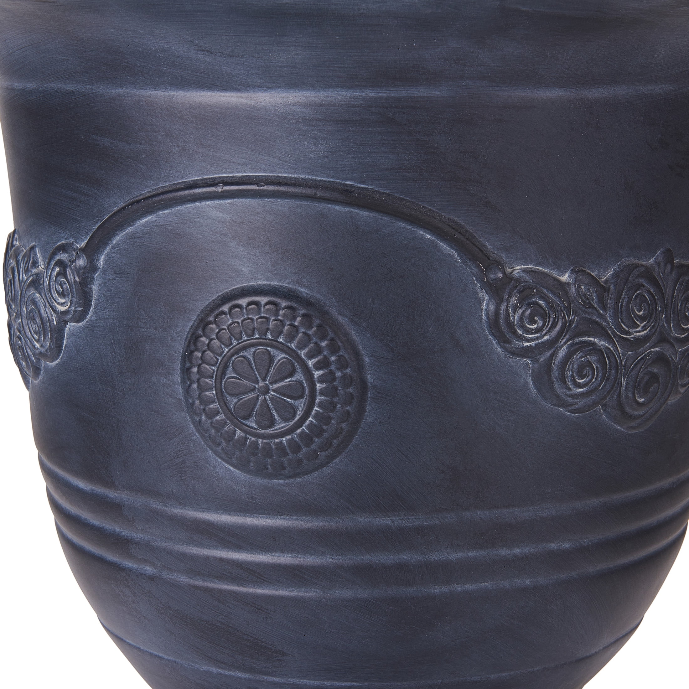 Christopher Knight Home 21.26"H Vintage MGO Outdoor Flower Urn Planter for Garden, Antique Black