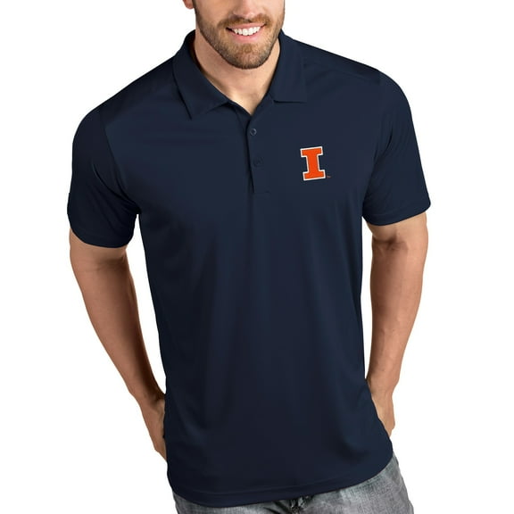 Illinois Fighting Illini Antigua Tribute Polo - Navy