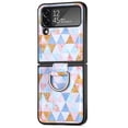 thumbnail image 2 of For Samsung Galaxy Z Flip 4 Case Luxury PU Leather Colorful Shockproof Ring Holder Portable Protective Cover, 2 of 7