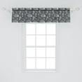 thumbnail image 2 of Ambesonne Hedgehog Window Valance, Woods Animal and Mushrooms, 54" X 12", Charcoal Grey Coral and Ecru, 2 of 3