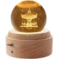 thumbnail image 1 of BIAOQINBO Diente De León, Caja De Música con Iluminación De Bola De Cristal 3D, Caja De Música con Luz Nocturna De Bola De Cristal, Globo De Nieve, Cumpleaños, Día De San Valentín, Día del Niño,, 1 of 1