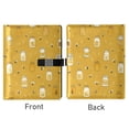 thumbnail image 2 of Leather Notebook with Pen Holder Writing Notepad Includes 100 Pages Lined Journal Honey Jars and Bees Pattern, 2 of 6