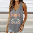 thumbnail image 2 of Unir Women's V-Neck Sleeveless Tank Top Sun Flower Graphic Print Loose Casual Cami, 1 Piece, S-XXL, 2 of 5