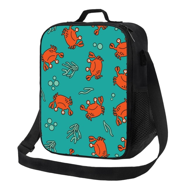 Disketp Colorful Crab Bolsa Térmica Estampada para Almuerzo, Lonchera para Hombres y Mujeres Adultos