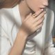 thumbnail image 3 of Anillo de boda ajustable tono dorado para mujer, chica, regalo para enamorados, 3 of 6
