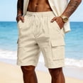 thumbnail image 6 of Lumtrix Cargo Shorts for Men Lightweight Elastic Waist Work Short Loose Fit Hiking Outdoor Bottom with Pockets Khaki 3XL, 6 of 7