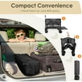 thumbnail image 6 of PNKKODW 400L Foldable Double Decker Wagon, 550LBS Capacity, 360° Handle, All-Terrain Wheels, for Beach/Camp, Black, 6 of 9
