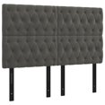 thumbnail image 2 of vidaXL Headboards 4 pcs Dark Gray 28.3"x2.8"x30.7"/34.6" Velvet, 2 of 78