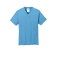 thumbnail image 5 of Port & Company Core Cotton V Neck Tee-XL (Aquatic Blue), 5 of 6