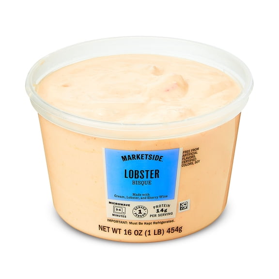 Marketside Lobster Bisque, Fresh Deli Soup, 16 oz Cup