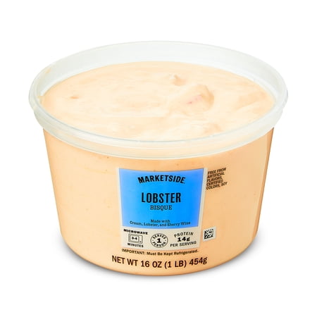 Marketside Lobster Bisque, Fresh Deli Soup, 16 oz Cup