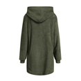 thumbnail image 7 of Tiqkatyck Womens Winter Coats, Women's Fashion Solid Color Long Sleeve Casual Plush Coat with Pocket Zipper With Hood Long Coat Fleece Jacket Women Plus Size Coats for Women Army Green S, 7 of 7