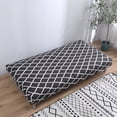 thumbnail image 3 of 2024 Folding Sofa Bed Cover Solid Color Futon Armless Slipcover Polyester Elastic Fabric All-Inclusive Cover, 3 of 9