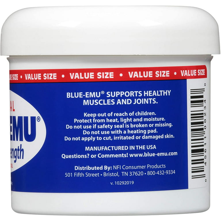 Blue Emu Muscle and Joint Deep Soothing Original Analgesic Cream, 2 Pack,  4oz 4 Ounce (Pack of 2)
