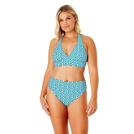 Women s Ripple Geo Halter Bikini Top