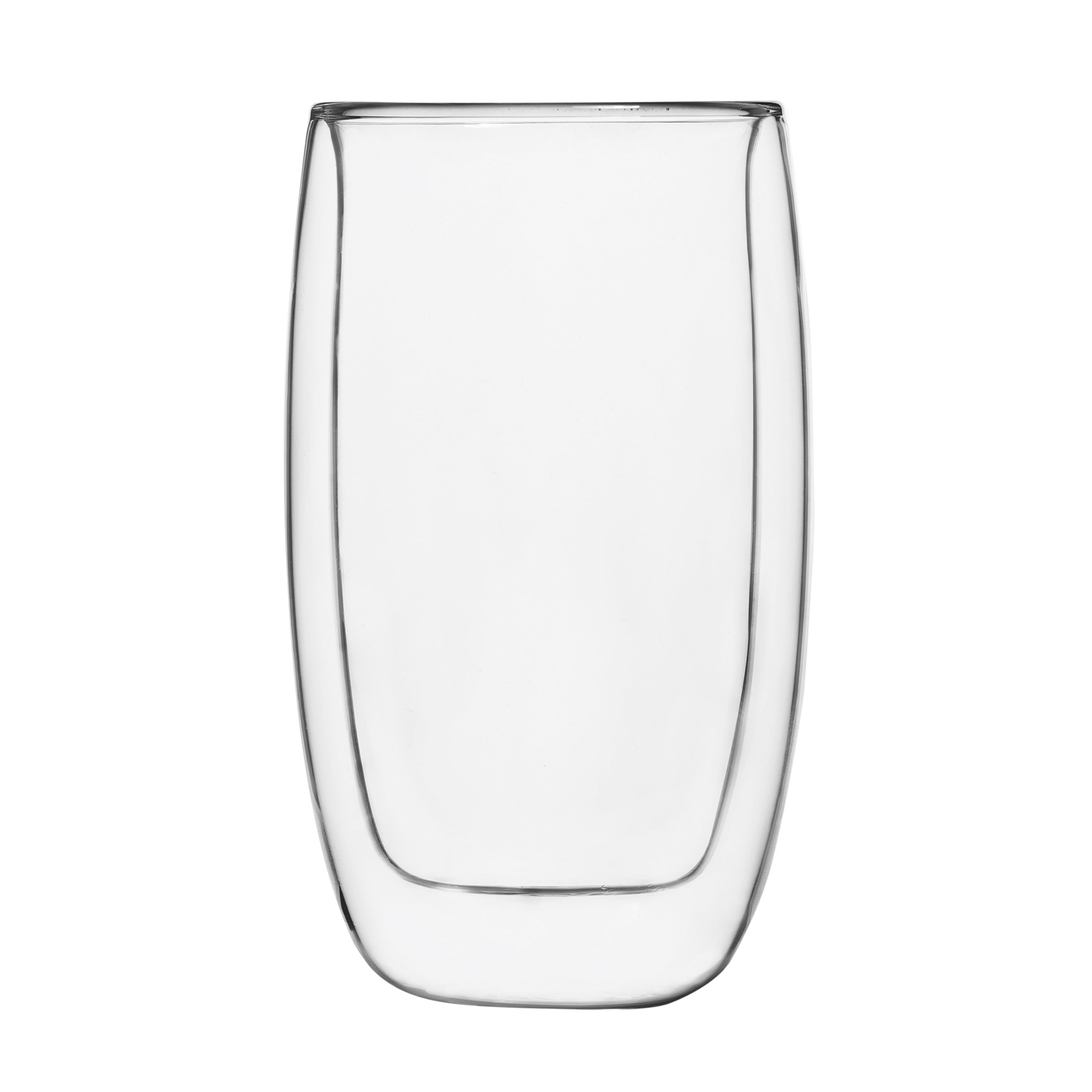 Barista Latte Macchiato Double-Walled Glass Mugs 2 Pc Set, 12.8oz