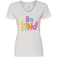 thumbnail image 3 of Inktastic Be Kind Inspirational Quote in Color Women's V-Neck T-Shirt, 3 of 5