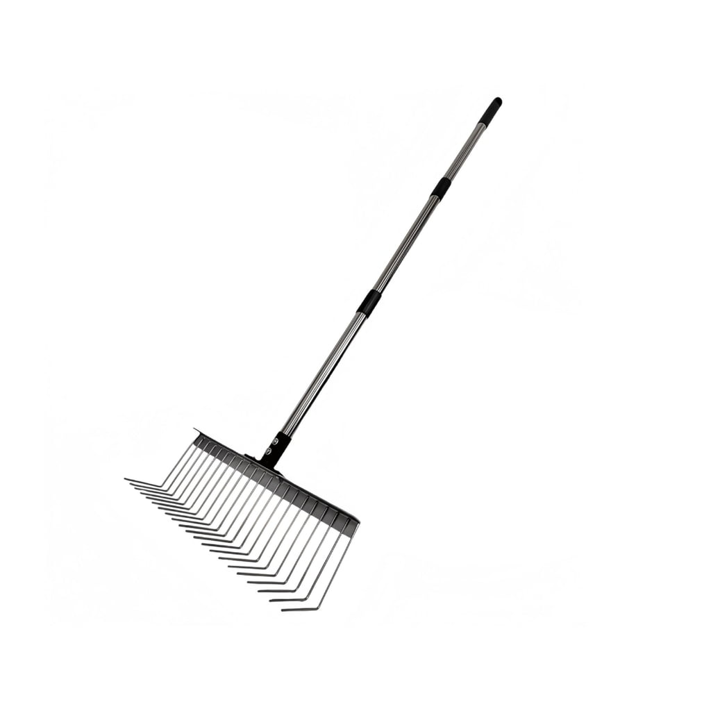 Sturdy Steel Rakes With Ergonomic Handle For Efficient Lawn Yard Debris Cleaning And Pet Waste Removal Cleaning Tool
