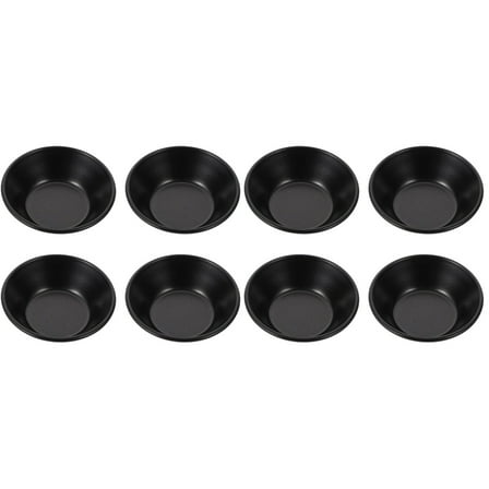 8Pcs Non-stick Mini Pie Pans, 5in Round Deep Pie Dish for Baking, for Kitchen Burning Baking Cakes Tarts (Black)