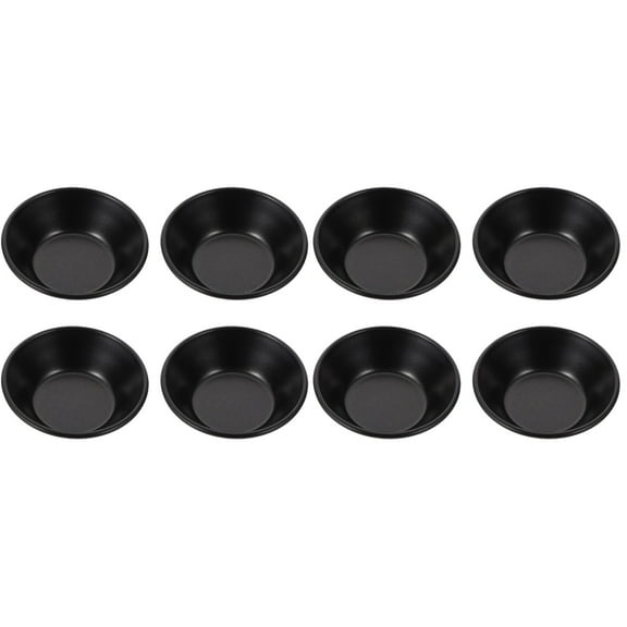 8Pcs Non-stick Mini Pie Pans, 5in Round Deep Pie Dish for Baking, for Kitchen Burning Baking Cakes Tarts (Black)