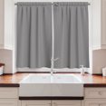 thumbnail image 2 of Ambesonne Geometric Kitchen Curtains, Abstract Checkered Square, 55"x30", Charcoal Grey White, 2 of 3