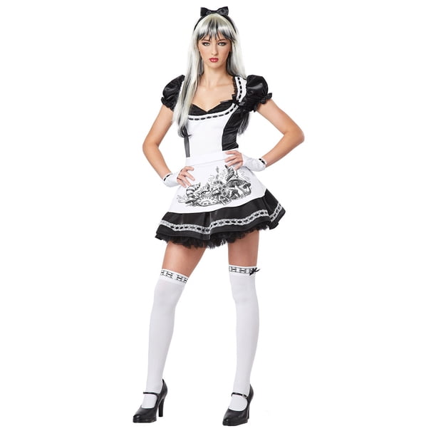 Disfraz PREMIUM Alicia oscura California Costumes Collections Blanco y Negro Para Dama