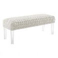 thumbnail image 2 of Modway Prologue Modern Woven Performance Velvet Ottoman in White, 2 of 8