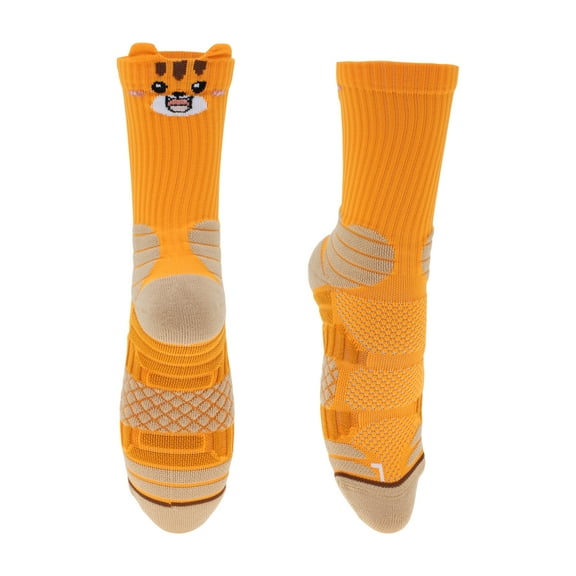 Unique Bargains Cycling Socks Anti-Slip Sweat-Absorbent Anti-Friction Outdoor Bike Socks Orange One Size Neutral and Universal 1 Pair