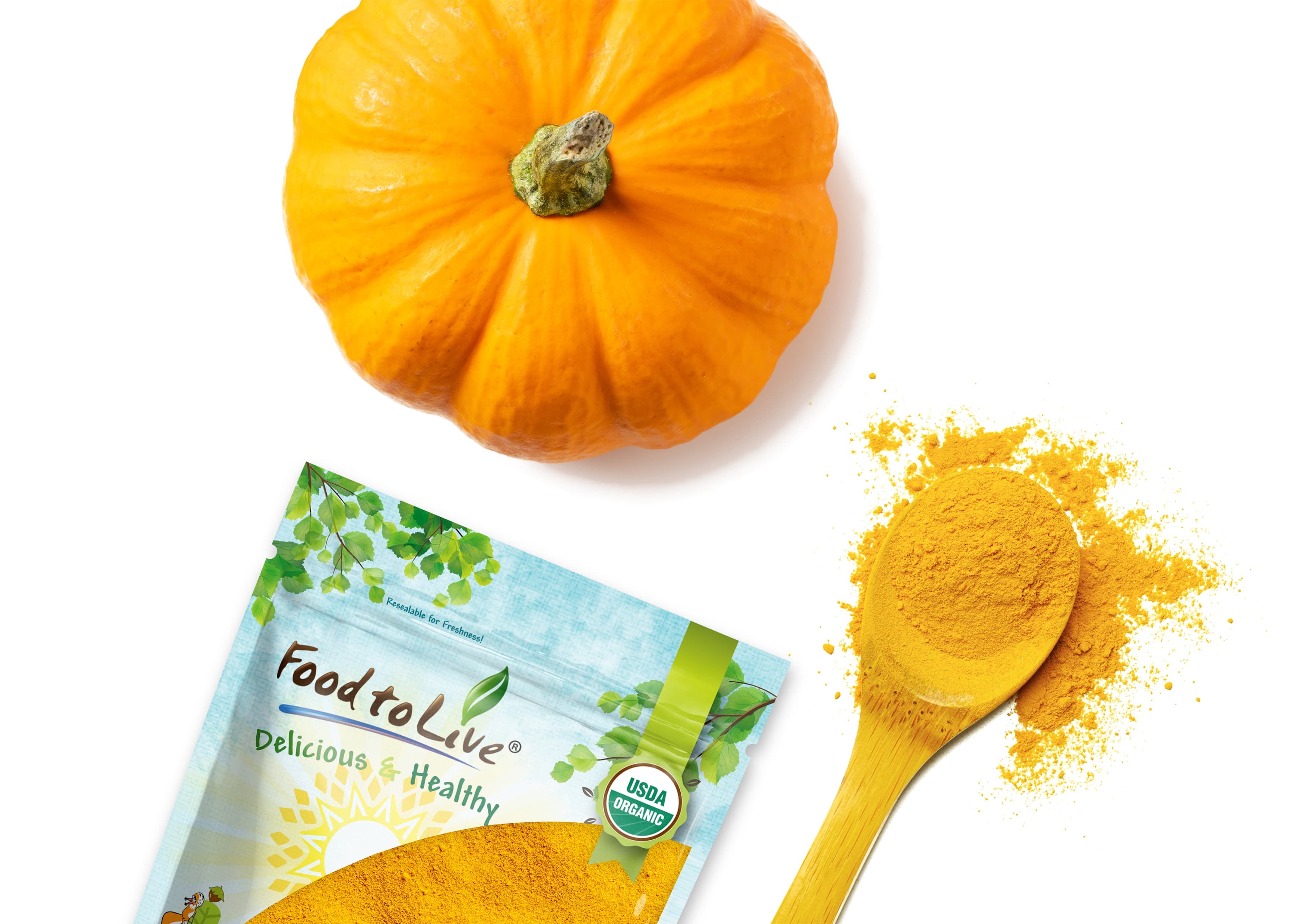 Organic Pumpkin Fruit Powder, 14 Pounds — Non-GMO, Vegan, Raw — by Food to Live