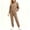 Khaki, variant on Asgosdo Sweat Sets for Women 2 Piece Tracksuits Plus Size Long Sleeve Half Zip Sweatshirt and Jogger Sweatpant with Pockets Fall Athletic Workout Outfits