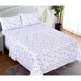 thumbnail image 2 of RUVANTI 100% Cotton Sheets – Full Size Percale Bedding, Cooling & Breathable Floral Design, Durable with a Crisp, Soft & Comfortable Feel, 16" Deep Pocket, 4-Piece Set, Dino, 2 of 8