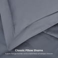 thumbnail image 4 of Bioweaves 100% Organic Cotton Twin / Twin XL Duvet Cover Set, 2-Piece, 300 Thread Count Sateen Weave GOTS Certified Comforter Cover with Buttoned Closure and 1 Pillow Sham – Gray, 66x90 inches, 4 of 9