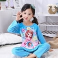 thumbnail image 4 of Conjunto de Pijamas de dibujos animados para niños y niñas, ropa de dormir de princesa Frozen, Anna, Elsa, Olaf, Sophia, otoño, 4 of 4