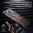 thumbnail image 3 of Dteck Phone Case for iPhone 15 Pro, Military Grade Drop Tested Foldable Kickstand Bumper Frame Cover Heavy Duty Hybrid Metal Bumper Shockproof Dustproof Cover,Silver+Black, 3 of 5