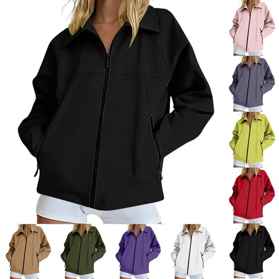 Women's Waterproof Raincoat Lightweight Rain Jacket Hooded Windbreaker with Flared Pocket Zipper coat Solid Color Mid Active Outdoor Hiking Sport Long Sleeve Running Top