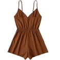 thumbnail image 2 of Women's Leopard Print Wrap Spaghetti Strap Romper Cami Jumpsuit, 2 of 5