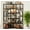Brown, variant on 5-Tier Arch-Shaped Wooden Bookshelf, Tall 70.86" Storage Shelf with Anti-Tipping Straps, Sturdy Display Rack for Living Room, Study, Bedroom (Teak)