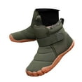 thumbnail image 2 of Ulitacool Girls Boots Girls Winter Boots Warm Faux Lined Ankle Booties For Toddler Youth Kids Cute Basic Shoes 4-5 Years Army Green, 2 of 8
