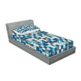 thumbnail image 2 of Ambesonne Abstract Fitted Sheet & Pillow Sham Set, Pastel Mosaic Pattern, Twinxl, Multicolor, 2 of 2