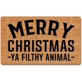 thumbnail image 1 of Funny Welcome Doormat Personalized Mats Merry Christmas Rug Welcome Home Decor Christmas Truck Christmas Tree Anti-Slip Rubber Backing Doormat Monogram Novelty Gift Doormat Welcome Mat(18x30inch), 1 of 6
