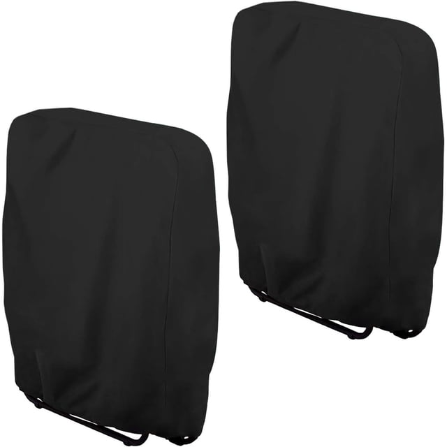 2 fundas para tumbona plegable, a prueba de viento, anti-UV, impermeables, para sillas de jardín plegables, funda para tumbona