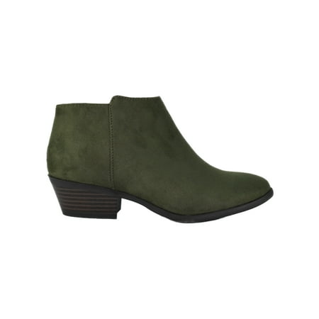 SODA - Mug Khaki Olive Green Suede Booties Soda Women Ankle Boots Small ...