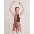 thumbnail image 2 of Miutii Kids Girls Modern Contemporary Costume Halter Sequins Leotards Dance Lyrical Ballet Dress Dancewear Coffee 16, 2 of 7