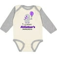 thumbnail image 3 of Inktastic I Support Alzheimer's Awareness Elephant with Purple Balloon Boys or Girls Long Sleeve Baby Bodysuit, 3 of 5