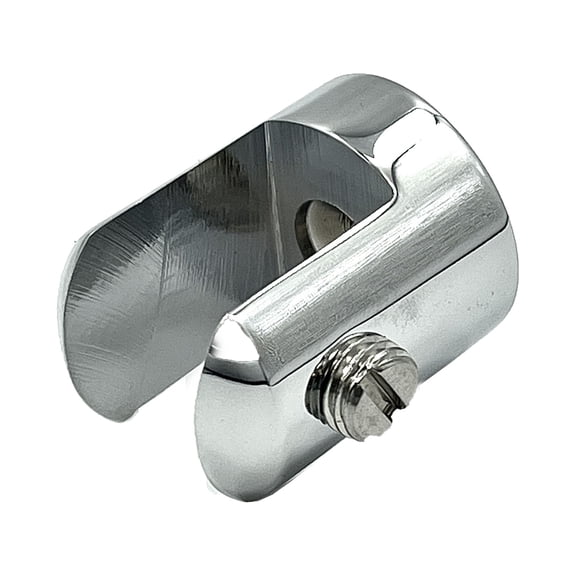 CRL 1222CHR Chrome 15/16" Diameter No-Drill Shelf Clamp for 1/2" Glass