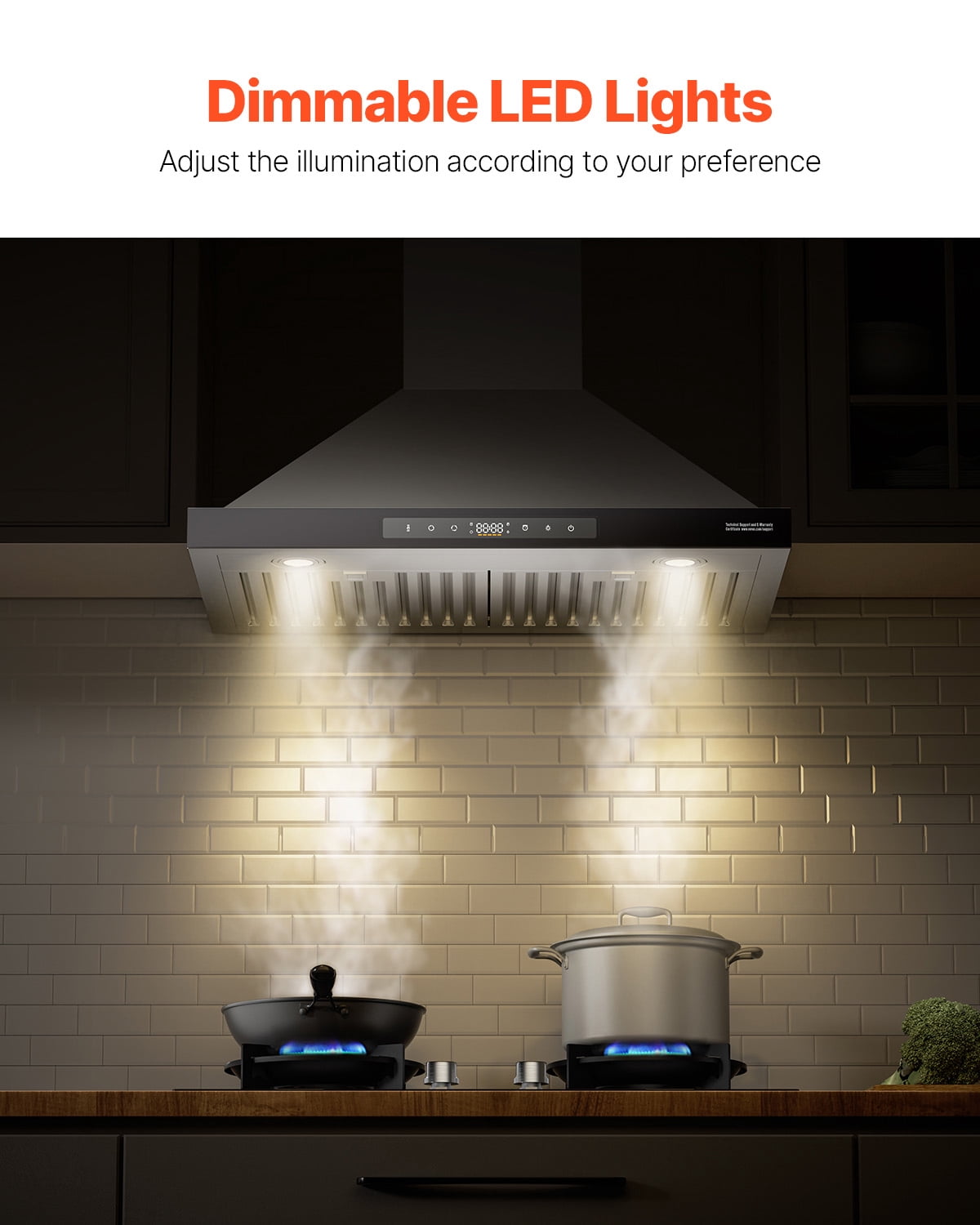 KFFKFF Ceiling Mounted Range Hood, 30-inch Chimney Design, 800 CFM Kitchen Vent in Stainless Steel, Equipped with Gesture and Touch Control, LED Illumination, Baffle Filters